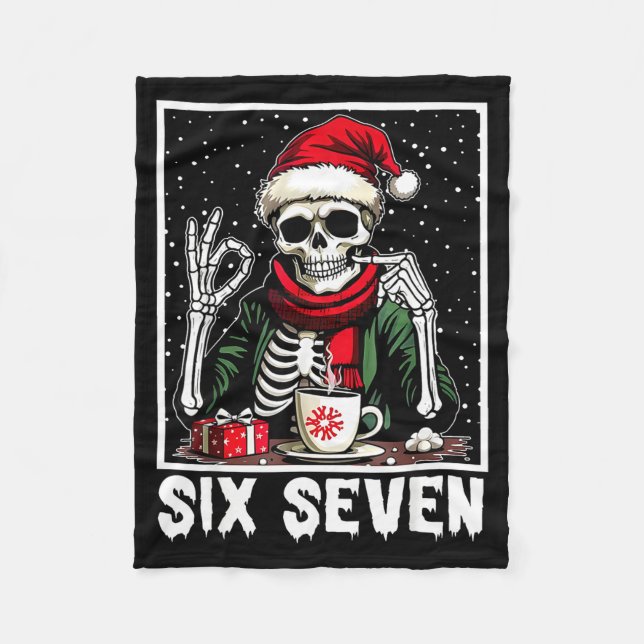 Couverture Polaire Drôle 67 Meme Squelette 67 Noël Fête Femmes  (Devant)
