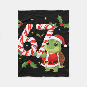 Couverture Polaire Drôle 67 Meme Tortue Noël Pjm Hommes Femmes Famill