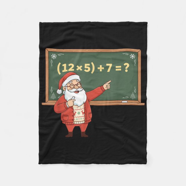 Couverture Polaire Drôle 67 Six Sept Prof de Maths Noël Meme Equ (Devant)