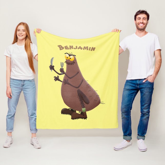 Couverture Polaire Drôle affamé pulette affamée dessin animé (En situation)