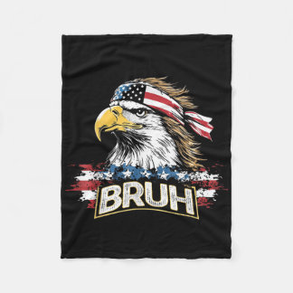 Couverture Polaire Drôle Amérique Drôle Usa Bald Eagle Bruh Mème Homm