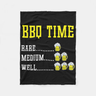 Couverture Polaire Drôle Barbecue Timer Bière Boire Cadeau Fumé Viand