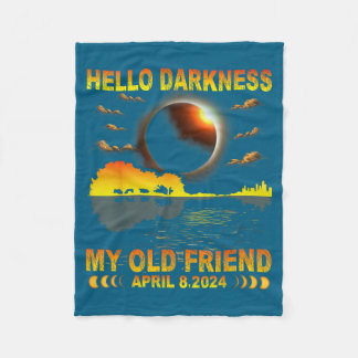 Couverture Polaire Drôle Bonjour Obscurité Ami Éclipse Solaire