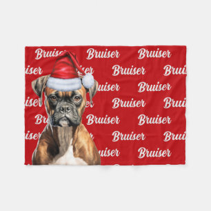 Couverture Polaire Drôle Boxer Chien Nom Patterned Noël