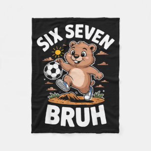 Couverture Polaire Drôle Bruh Football Jour de la Marmotte 67 Mème Py