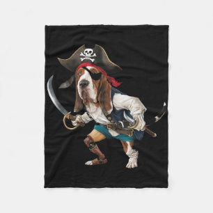 Couverture Polaire Drôle Bysset Hound Pirate Halloween Hommes Femmes