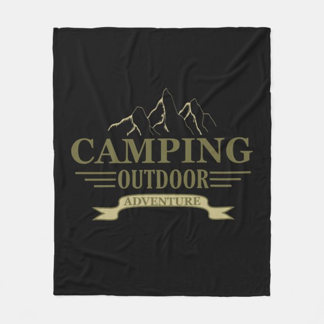 Couverture Polaire Drôle camper de camping dit pour les campeurs (Devant)