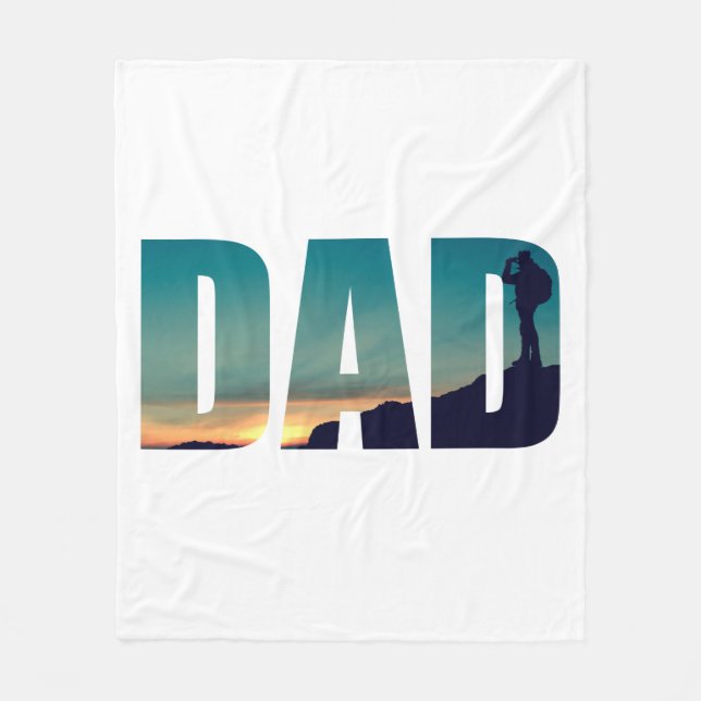 Couverture Polaire Drôle camping camper randonnée hiker papa (Devant)