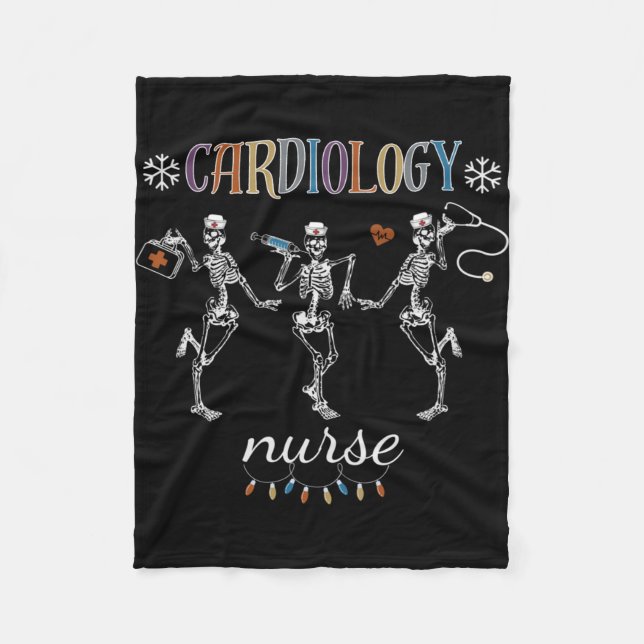 Couverture Polaire Drôle Cardiologie Infirmière Cadeau De Noël Pour C (Devant)