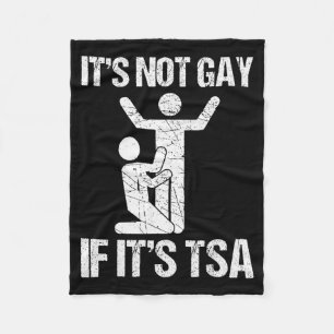 Couverture Polaire Drôle Ce N'est Pas Gay Si C'est Drôle Sécurité Tsa