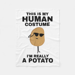 Couverture Polaire Drôle C'est mon costume humain Je suis vraiment un