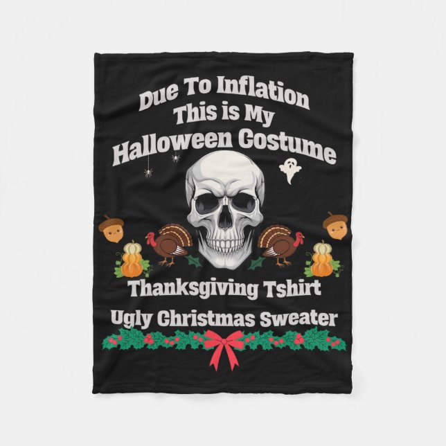 Couverture Polaire Drôle C'est mon Halloween Thanksgiving Noël  (Devant)