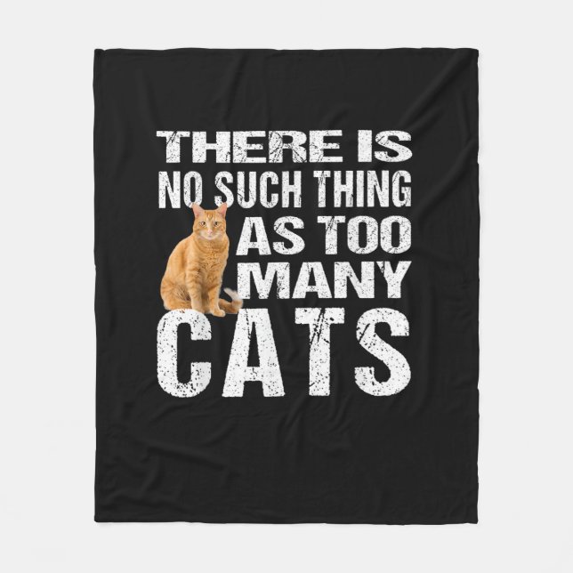 Couverture Polaire Drôle Chat TShirt_ Pas Ce Que Trop De Chats T (Devant)