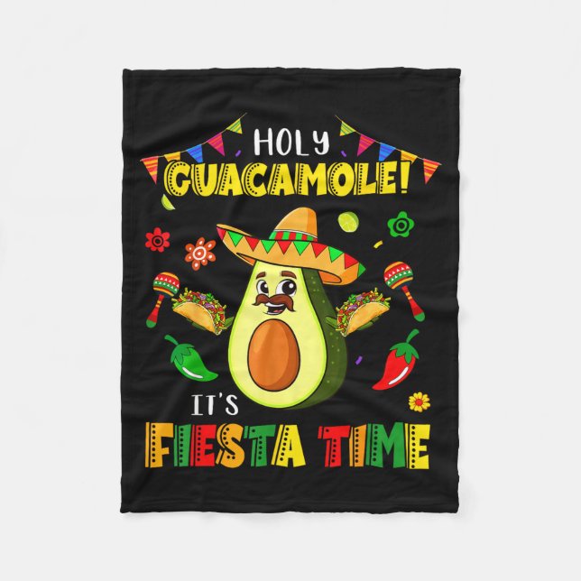 Couverture Polaire Drôle cinq de mayo holy guacamole fiesta timeFunn (Devant)