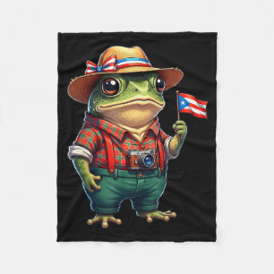 Couverture Polaire Drôle Coqui Grenouille Drapeau Porto Rico Taino Bo