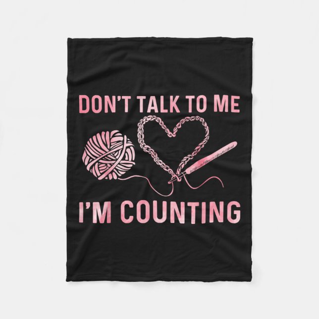 Couverture Polaire Drôle Crochet Art Pour Hommes Femmes Crocheter Cro (Devant)