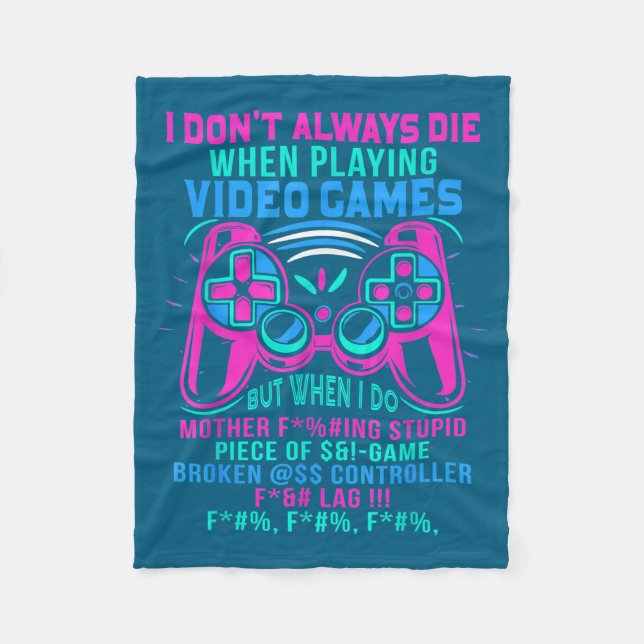 Couverture Polaire Drôle dans Don' Die Jeux vidéo Mais (Devant)