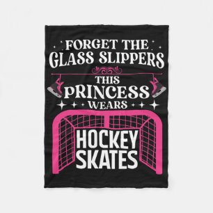 Couverture Polaire Drôle d'art de hockey sur glace pour femmes filles