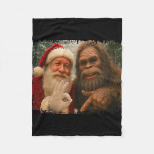 Couverture Polaire Drôle de 67 Santa avec Bigfoot Six Sept 6 7 Meme C