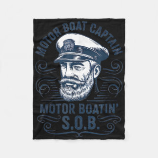Couverture Polaire Drôle de capitaine de bateau ponton Papa capitaine
