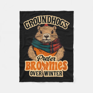Couverture Polaire Drôle de jour de la marmotte Les marmottes préfère