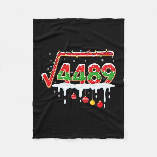 Couverture Polaire Drôle de Noël 67 Mème Racine carrée 4489 Argot Mat (Devant)