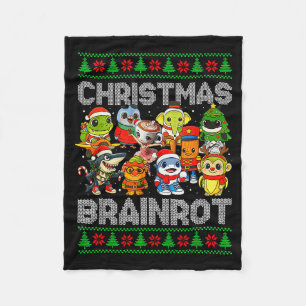 Couverture Polaire Drôle de Noël italien Brain Rot italien Brainrot