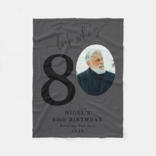 Couverture Polaire Drôle de regard qui a 80 ans 80e anniversaire styl