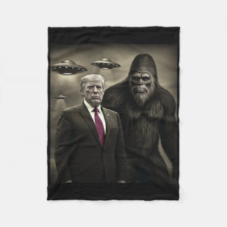 Couverture Polaire Drôle de rencontre de Trump Bigfoot Ufo Alien Comp