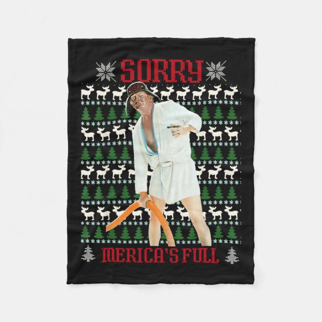 Couverture Polaire Drôle Désolé pour l'immigration complète de Trump  (Devant)