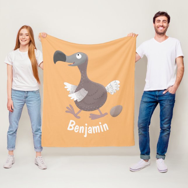 Couverture Polaire Drôle dessin animé d'oiseau de dodo (En situation)