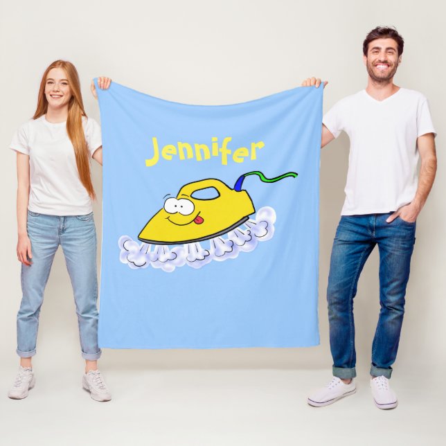 Couverture Polaire Drôle dessin animé linge de fer (En situation)