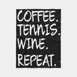 Couverture Polaire Drôle Dit Café Tennis Vin Répétition Femmes Hommes