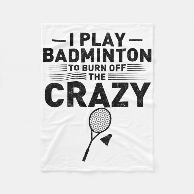 Couverture Polaire Drôle Dit Pour Les Joueuses De Badminton Femmes Ho (Devant)