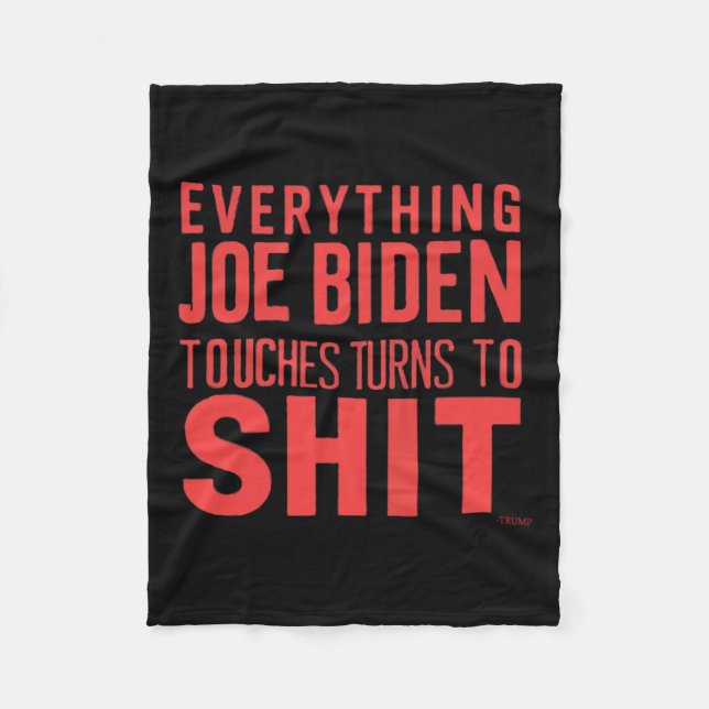 Couverture Polaire Drôle Donald Trump 2024 Tout Joe Biden Touch (Devant)