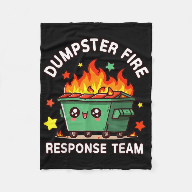 Couverture Polaire Drôle Dumpster Fire Response Team Mème Drôle Trava (Devant)