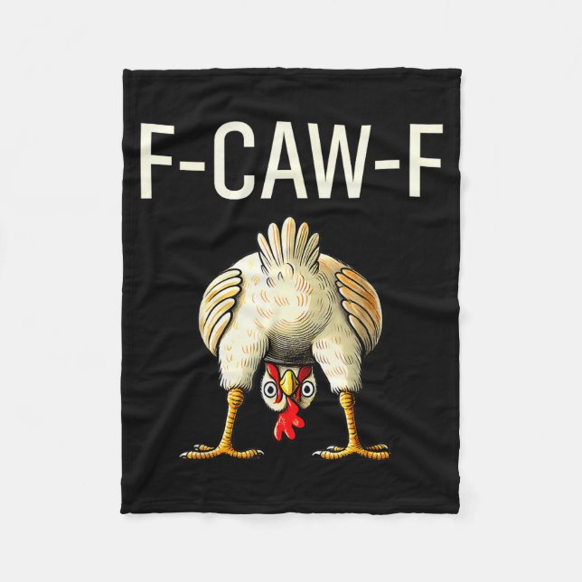 Couverture Polaire Drôle F Caw F Poulet Fcwf Fesse F-caw-f  (Devant)