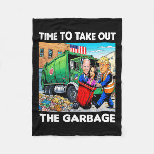 Couverture Polaire Drôle Garbyge Pour Trump 2024 - Il Est Temps De So