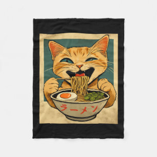 Couverture Polaire Drôle Ginger Cat Ramen Japonais Kawaii Anime Cat G