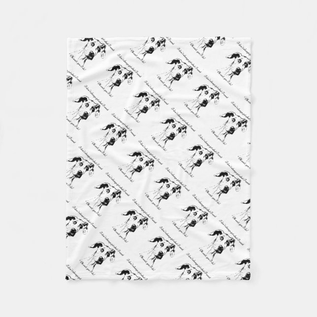 Couverture Polaire Drôle grand Danse Goutté Chien Humour Citation (Devant)