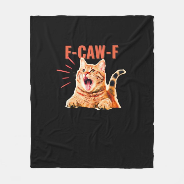 Couverture Polaire Drôle Graphique F-Caw-F Sarcastique Tendance Uniqu (Devant)