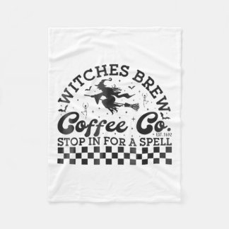Couverture Polaire Drôle Halloween sorcières Brew Coffee Co Stop Pour