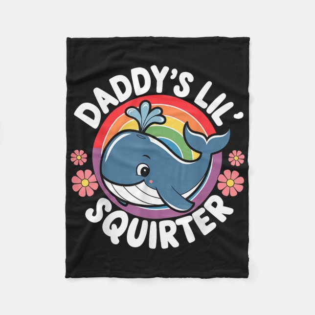 Couverture Polaire Drôle Inapproprié Daddys Lil Squirter Embarrassant (Devant)