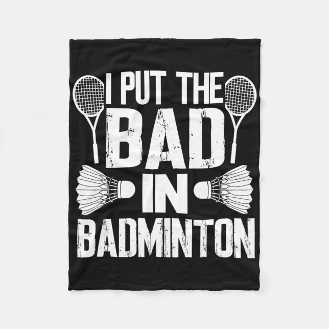 Couverture Polaire Drôle, J'Ai Mis Le Mauvais - Badminton (Devant)