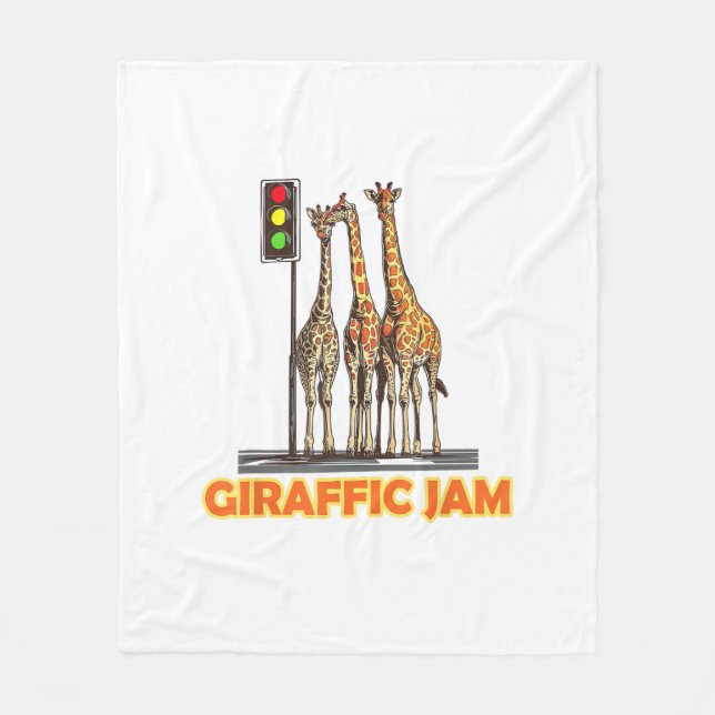 Couverture Polaire Drôle Jam de la Giraffe de Pun (Devant)