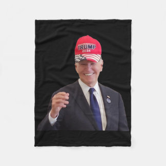 Couverture Polaire Drôle Joe Biden porte la casquette Trump 2024