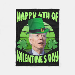 Couverture Polaire Drôle Joyeux 4ème Saint-Valentin Biden Humour Rep
