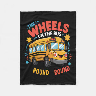 Couverture Polaire Drôle Les Roues Sur Le Bus