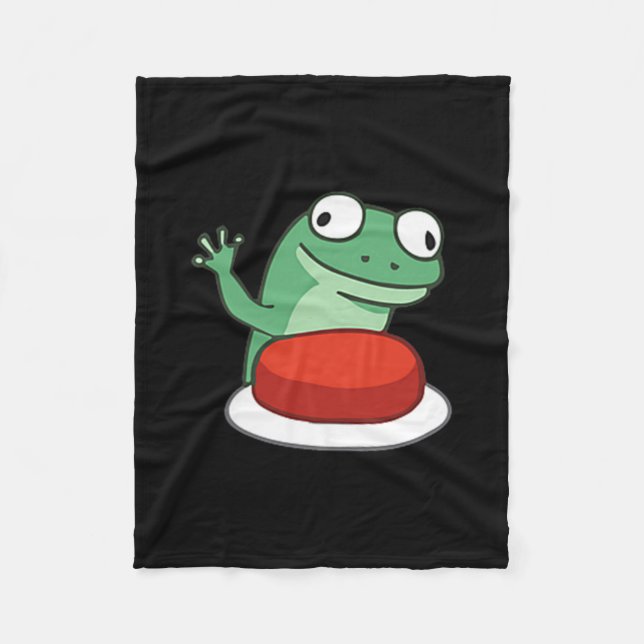 Couverture Polaire Drôle Lizard Button Mème T-shirt.png (Devant)