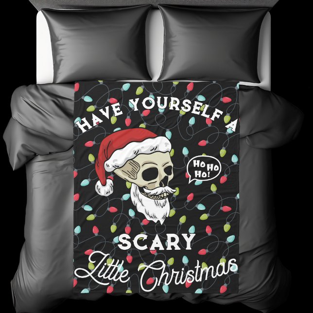 Couverture Polaire Drôle Mignon Faites-Vous Un Petit Noël Effrayant (Créateur téléchargé)